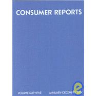 Consumer Reports: January-December 2000