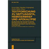 Textforschung zu Septuaginta, Hebräerbrief und Apokalypse