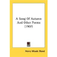 A Song Of Autumn And Other Poems