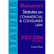 Statutes on Commercial and Consumer Law, 2003/2004