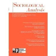 Sociological Analysis : 2009 (Issue 1),9780980189667