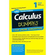 1,001 Calculus Practice Problems for Dummies 1-year Subscription Access Code Card