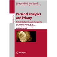 Personal Analytics and Privacy. An Individual and Collective Perspective