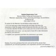 Materials 2nd Ed Registration Card for Online Testing