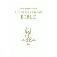 New American Bible Full Sized White Bonded Leather Gold Paging Gift Boxed/No. 611/13W