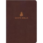NVI Biblia compacta letra grande, marrón, piel fabricada con índice