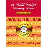 24 Bold Script Display Fonts CD-ROM and Book