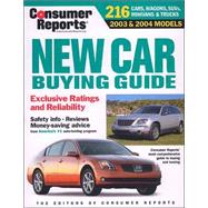 Consumer Reports New Car Buying Guide, 2003-04