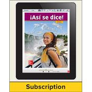 Asi se dice! Level 4, Student Learning Center, 1-year Subscription