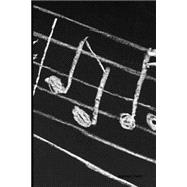 Chalk Music Notes Lined Blank Journal Book