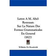 Lettre a M Abel-Remusat : Sur la Nature des Formes Grammaticales en General (1827)