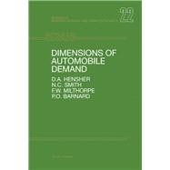 Dimensions of Automobile Demand : A Longitudinal Study of Household Automobile Ownership and Use
