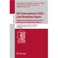 HCI International 2020 – Late Breaking Papers: Digital Human Modeling and Ergonomics, Mobility and Intelligent Environments