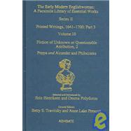 Fiction of Unknown or Questionable Attribution, 2: Peppa and Alcander and Philocrates: Printed Writings 1641û1700: Series II, Part Three, Volume 10