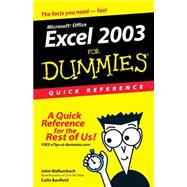 Excel 2003 For Dummies Quick Reference