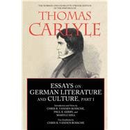 Essays on German Literature and Culture, Part I