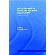 The Governance of Public and Non-Profit Organizations