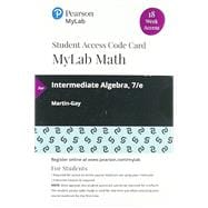 MyLab Math with Pearson eText -- 18 Week Standalone Access Card -- for Intermediate Algebra