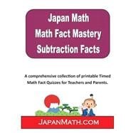 Japan Math Math Fact Mastery Subtraction Facts