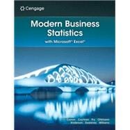 XLSTAT Education Edition, 2 terms Instant Access for Camm/Cochran/Fry/Ohlmann/Anderson/Sweeney/Williams' Modern Business Statistics with Microsoft Excel
