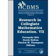 Research in Collegiate Mathematics Education