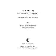 Die Bilanz Der Aktiengesellschaft Nach Neuem Aktien Und Steuerrecht