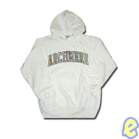 Archmere White Striped Appliqued Hoody