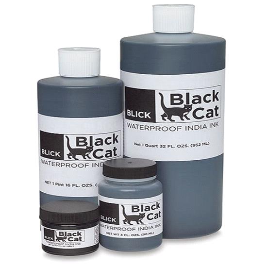 BLACK CAT INDA INK BLK 3OZ (ITEM:21101-2004)