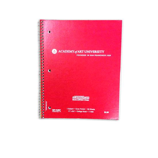Academy of Art University Red Notebook