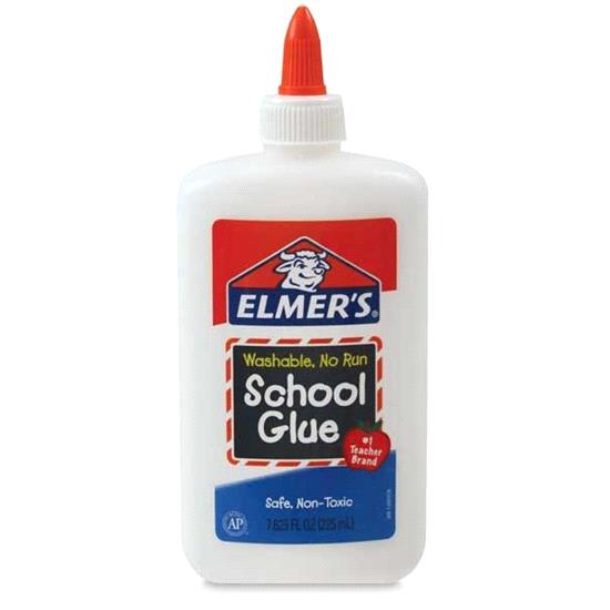 Elmers Washable School Glue - 7.63 oz, White (ITEM:23810-1105)