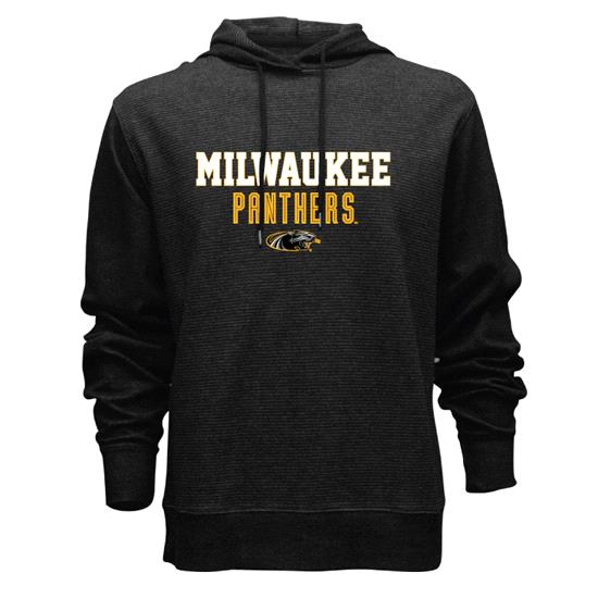 University of Wisconsin - Milwaukee Stripped Hooded Pullover - Black
