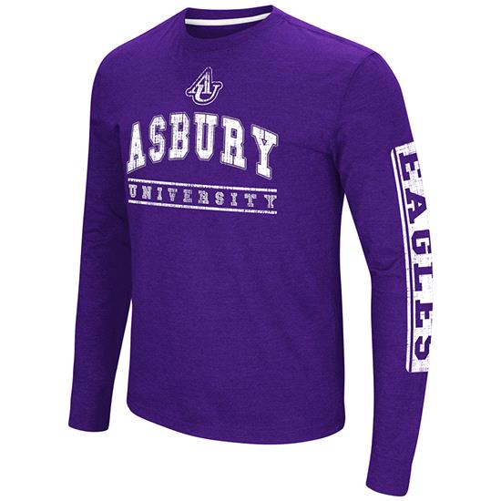 Asbury University Sky Box Long Sleeve T-Shirt - Purple