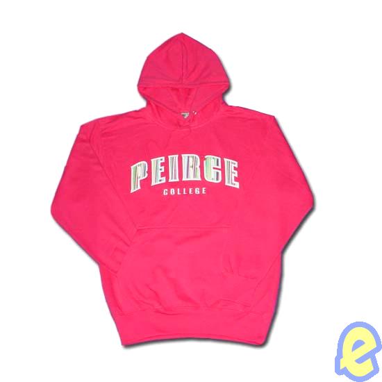 Peirce College Multi-Striped Arched Logo Hood
