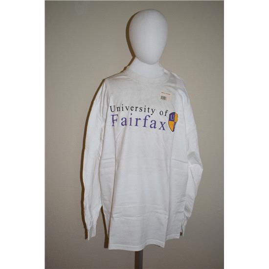 University of Fairfax Long Sleeve White T-Shirt