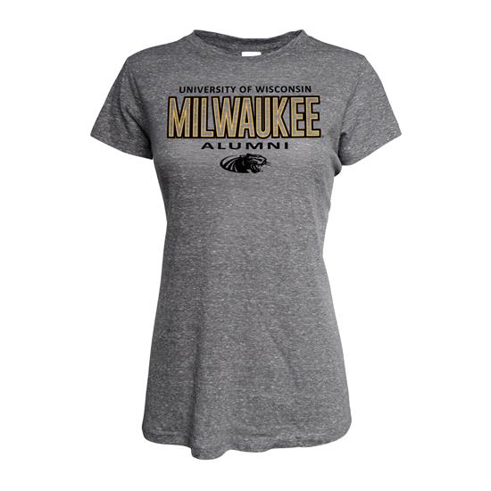 University of Wisconsin- Milwaukee Women's Alumni Triblend Crewneck T-Shirt  - Slate