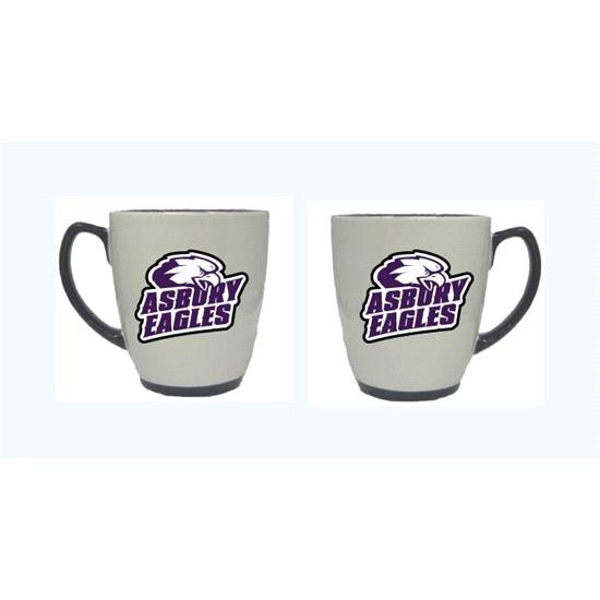 Asbury University White Mug with Purple Trim