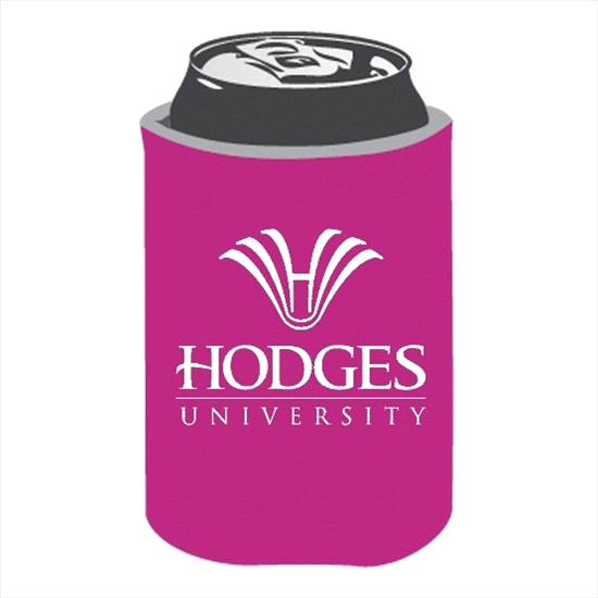 Hodges University Drinkware Collapsible Can Cooler - Neon Pink