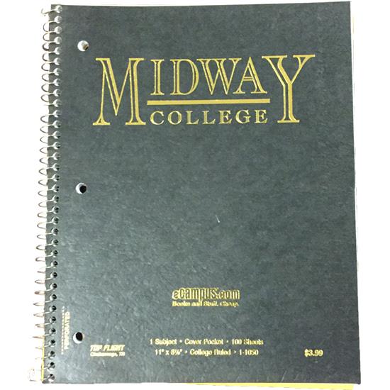 Midway College Black Notebook