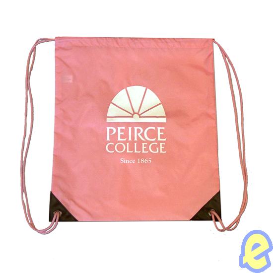 Peirce Pink Drawstring Bag