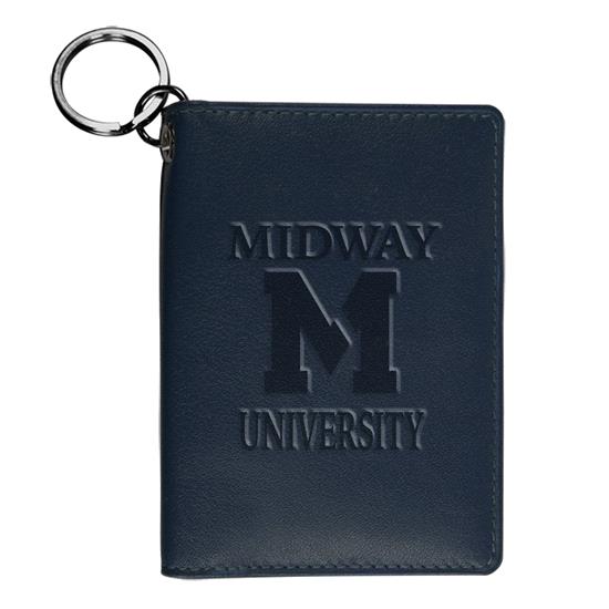 SALE - Midway Leather Snap ID - Navy