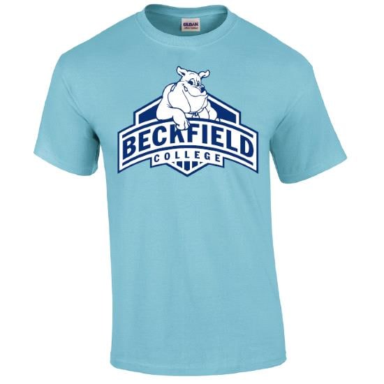 SALE - Beckfield College Arch Bulldog T-shirt - Sky Blue