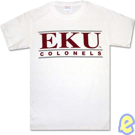 EKU Bar Design White T-Shirt