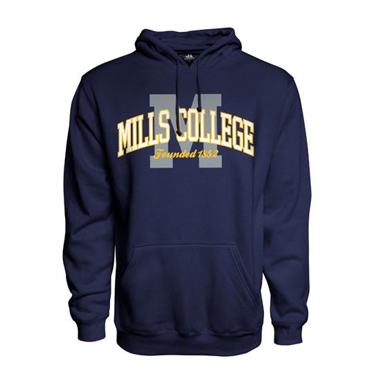 Mills College Lightweight Pullover Hood - True Blue
