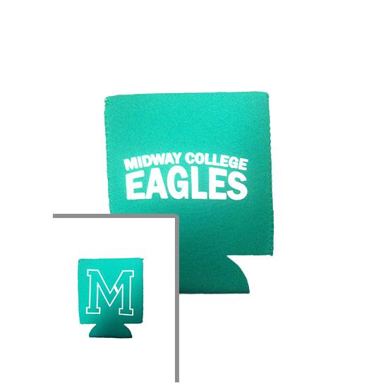 Kelly Green Midway College Neoprene Koozies