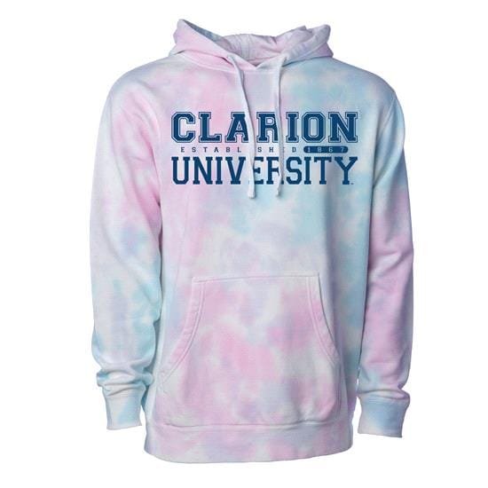 Clarion University Tie Dyed Pullover Hood