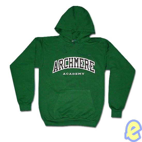 Archmere Green Tackle Twill Hooded Sweatshirt