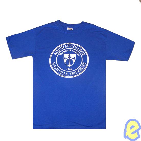 Aquinas College Circle Logo Royal T-Shirt