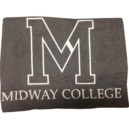 Graphite Midway College Sweatshirt Throw