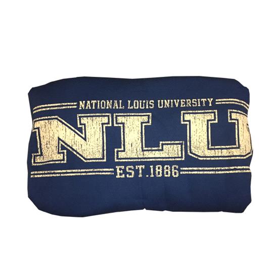 National Louis University Royal Blue Sweatshirt Blanket