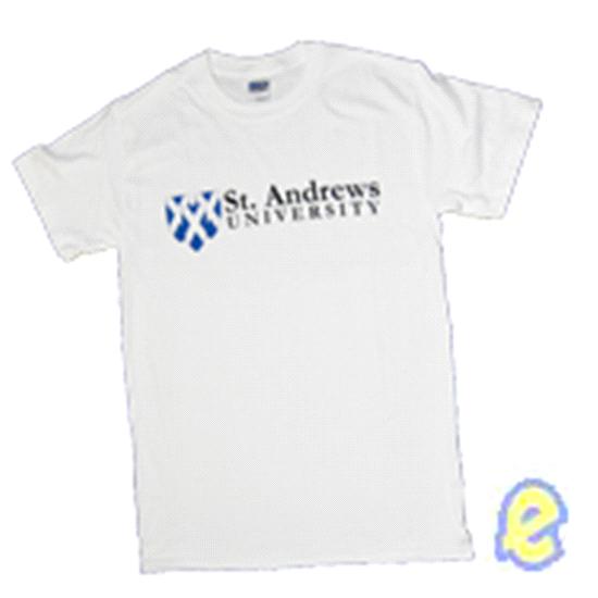 St. Andrews Full Logo Short Sleeve Tee - White